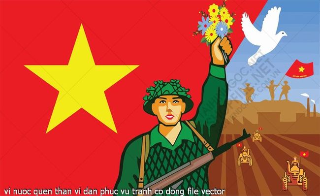 vi nuoc quen than vi dan phuc vu tranh co dong file vector